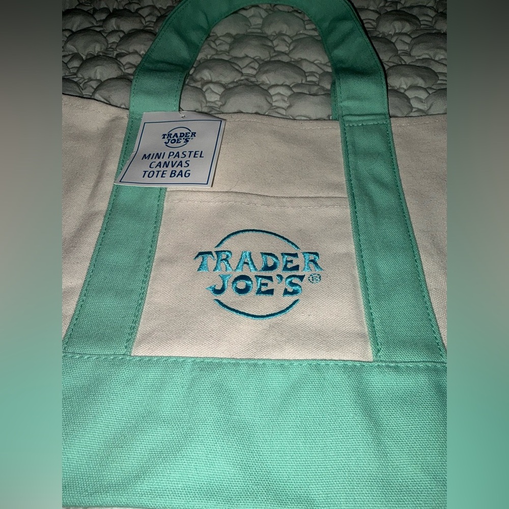 Trader Joe’s Mini Pastel Canvas Tote - Picture 9 of 13